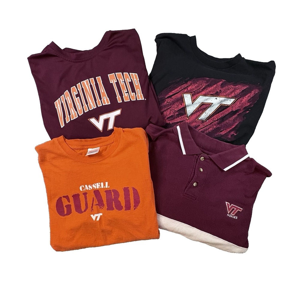MIXED‎ LOT OF 4 Men's L Virginia Tech Apparel Tops SEE DESCRIPTION